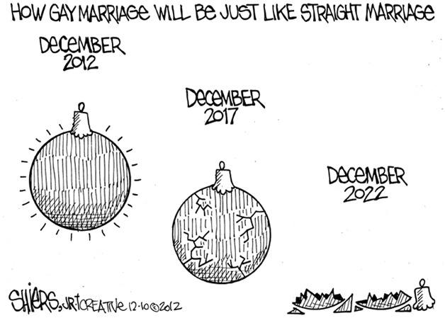 How gay marriage will be just like straight marriage | Cartoon for Dec. 11