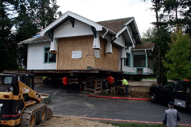 Bothell's historic Sorenson House was moved about one block away from it's original location on 102nd Avenue Northeast. The home was built in the 1920's.