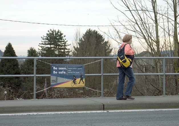 The city of Kenmore is trying to get the word out about pedestrian safety during March.