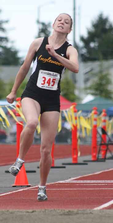 Inglemoor High's Tess Parent competes in the triple jump at state.