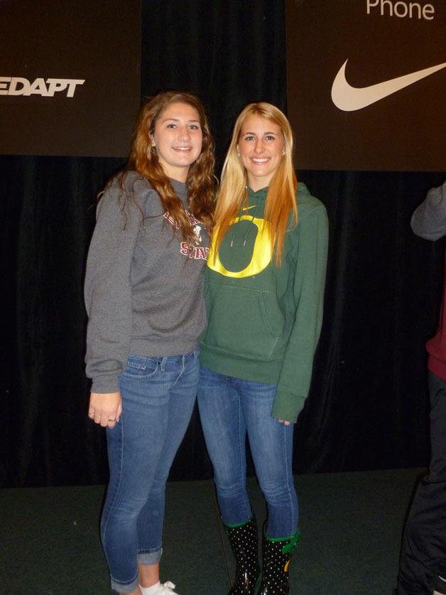 Inglemoor High School seniors Abby Morrow and Simone Gunsolus signed a letter of intent to continue playing soccer in college.