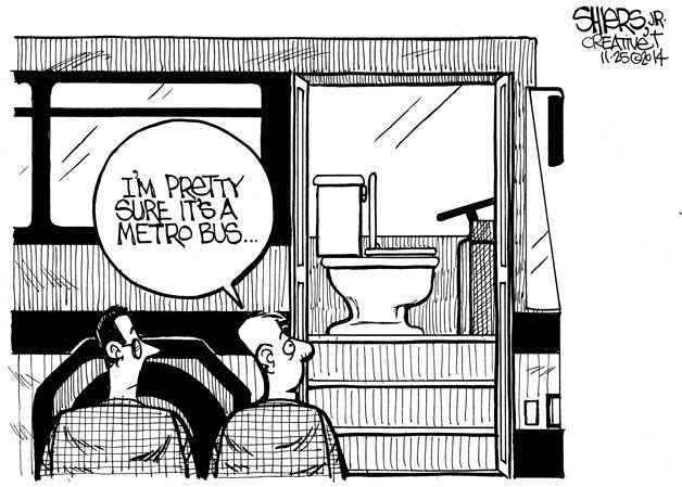 I am pretty sure it is a Metro bus | Cartoon for Nov. 30