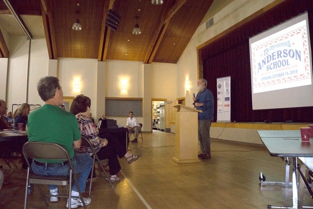 Mike McMenamin speaks during a Greater Bothell Chamber of Commerce event