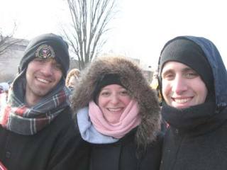 Bundled up at inauguration are