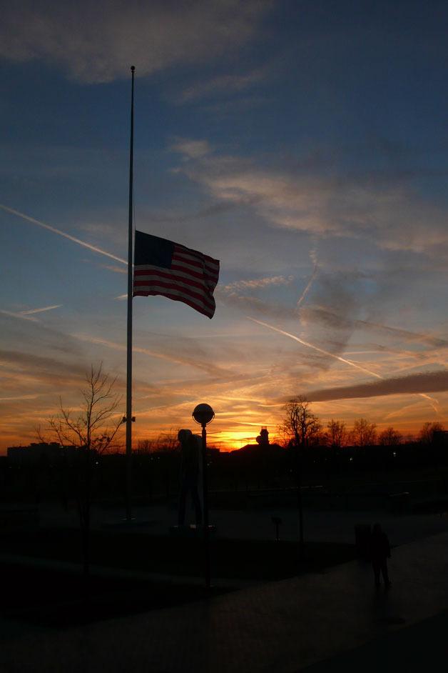 This flag flies at half-staff. http://bit.ly/1F6Hnwj