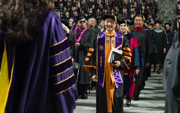 Around 30 University of Washington Bothell graduates wore a brand-new stole around their necks specially designed for military veterans.