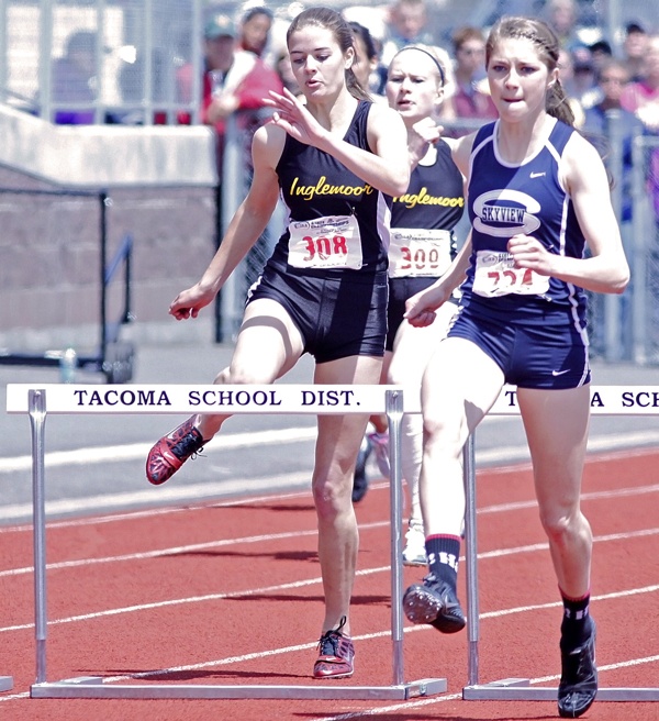 Inglemoor hurdler Erin Allen came away with fourth in the 100 meter hurdles and a career-best second place in the 300 meter event at Star Track last weekend.