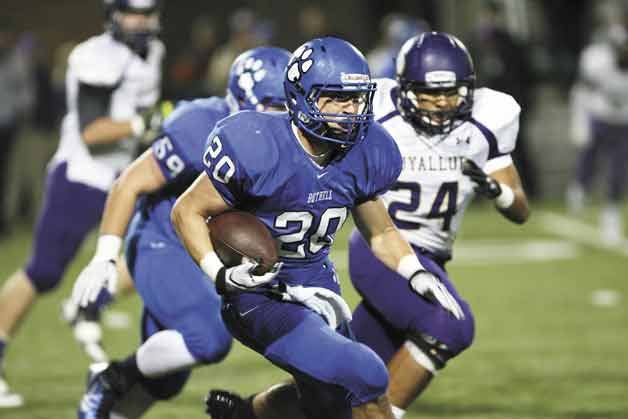 Bothell High School junior Sam McPherson ran back two kicks for touchdowns during the Cougars win against Puyallup Friday.