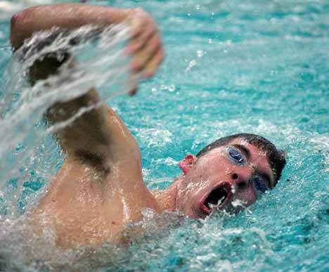 Bothell High's Ricky Boice during a meet at the Northshore Pool last season.