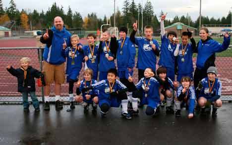 The U-12 boys Northshore Sharks recently won the District II Presidents Cup soccer championship. The Northshore Youth Soccer Association team plays out of the Bothell North Club. They are