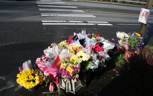 A memorial for Sarah Paulson has appeared at the corner of NE 160th St. and Juanita Drive Northeast where she was hit and killed by a Kirkland man.