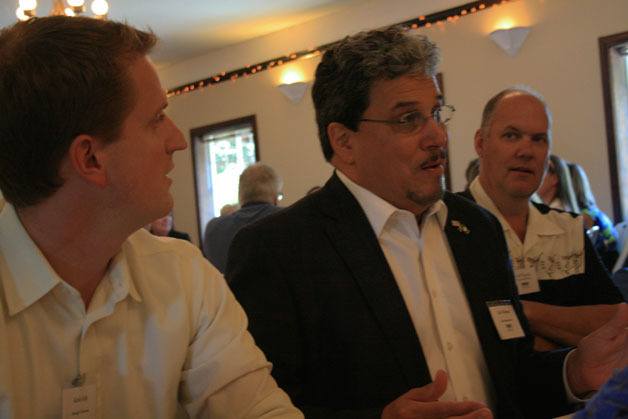 Rep. Luis Moscoso speaks at the Bothell Chamber of Commerce luncheon.