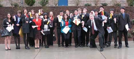 Bothell High's winners at the recent Future Business Leaders of America (FBLA) conference.
