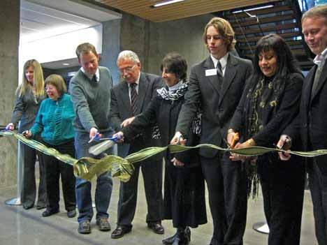 Cascadia Community College held a ribbon cutting for its Global Learning and the Arts building Dec. 4. Pictured