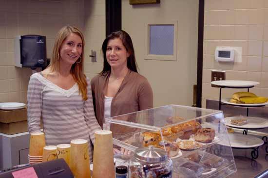 Jennifer Narancic and Sheila Roark work the counter at Espresso Works in Kenmore.