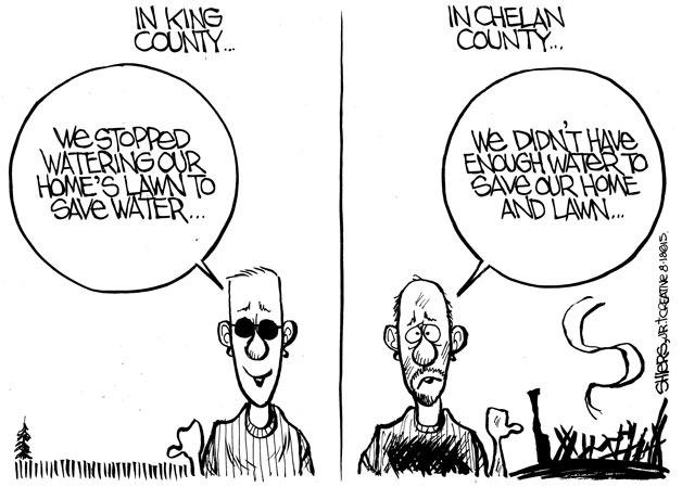The water difference in King and Chelan Counties | Cartoon for Aug. 28