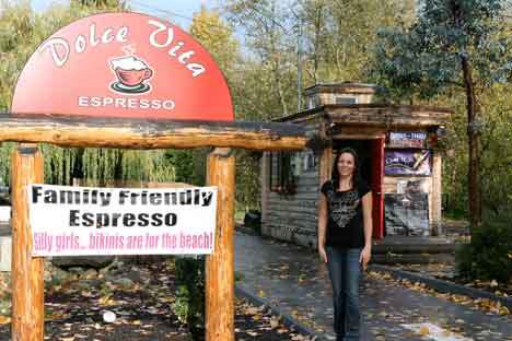 Dolce Vita owner Amber Streitler is clearly not a fan of bikini-barista stands.
