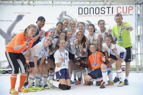 FC Alliance's U-15 premier club team after winning its age bracket at the Donosti Cup in Spain.