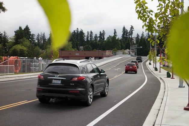Commuters use the new NE 120th Street extension to save time and money on gas.