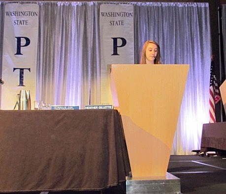 Ashley Jensen at the Washington State PTA conference.