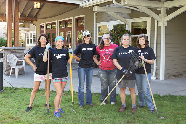 Volunteers helped out at the Northshore Senior Center in Bothell during the Day of Caring event.