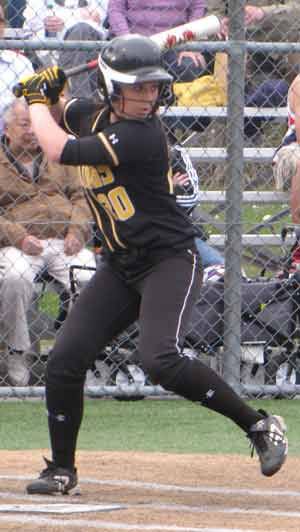 Inglemoor High freshman Lauren Brown waits for her pitch during a recent 4A Kingco game.