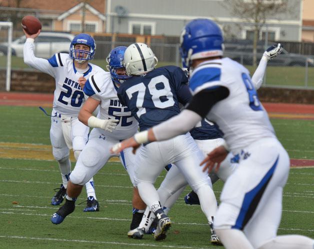 Bothell High School senior quarterback Ross Bowers was nominated by a community member and selected by WIAA staff as one of the Athletes of the Week for achievements in football.  Bowers was 20-of-28 passing for 305 yards and a touchdown