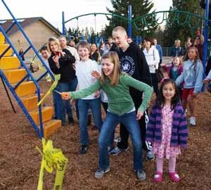 Canyon Creek Elementary play-space dedication.