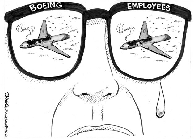 Crash of Boeing 777 in San Francisco | Cartoon | Bothell-Kenmore Reporter