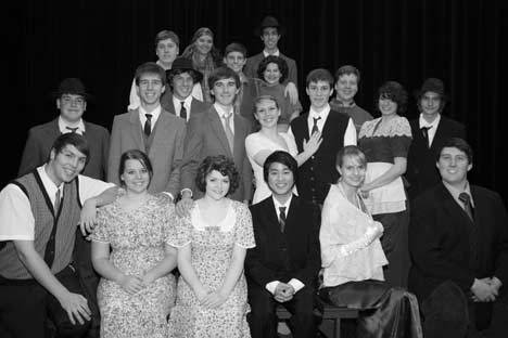 The Bothell High “You Can’t Take it With You” cast: front row