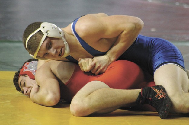 Bothell High School senior Brandon Davidson won the state wrestling title in the 152 pound weight class Saturday at the Tacoma Dome.
