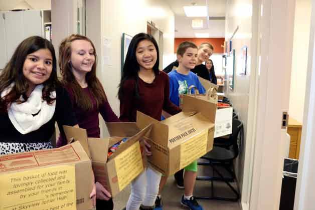 Students at Skyview Junior High collected 5
