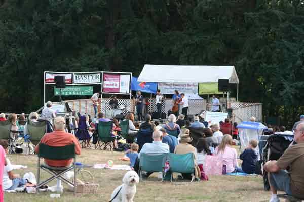 Hey Marseilles entertains the crowd at St. Edward State Park in August.
