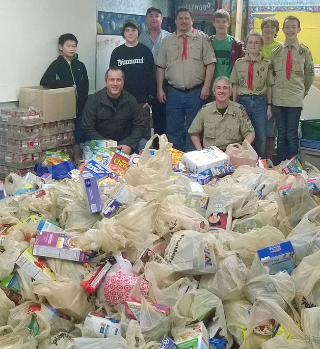 Cub Scouts from Bothell collected more than 3