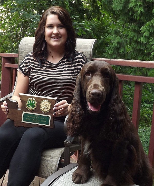 Bothell's Janelle Chamberlin recently won the top prize at the Washington State 4-H Fair for her combined score in Obedience and Showmanship of her dog Hudson
