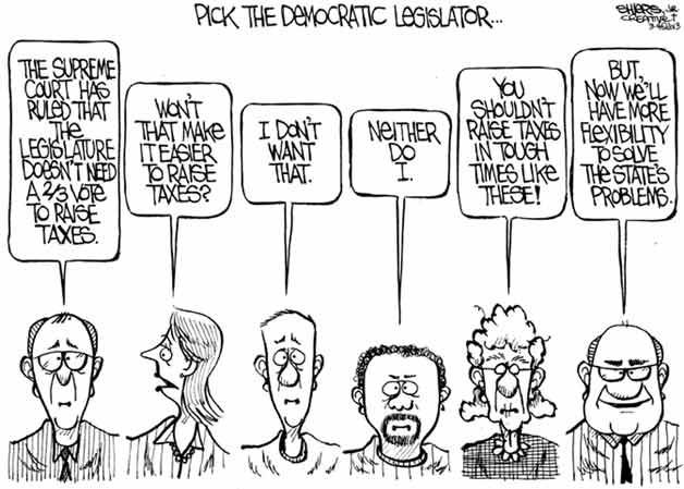 Pick the Democratic legislator | Cartoon for March 6
