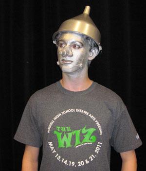 Bothell High senior and Tinman Jacob Spencer rehearses for 'The Wiz.'