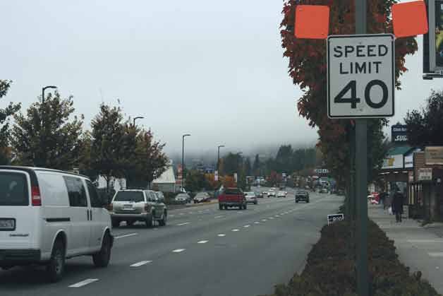 The speed limit on SR-522 has been reduced from 45 to 40 mph.