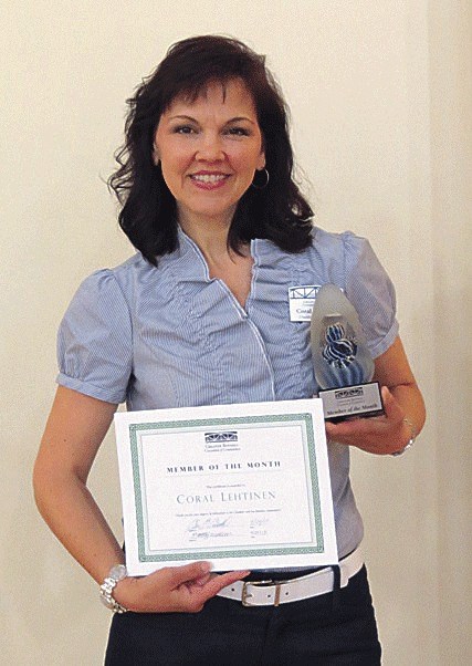 Coral Lehtinen was chosen as the Greater Bothell Chamber of Commerce Member of the Month for April.