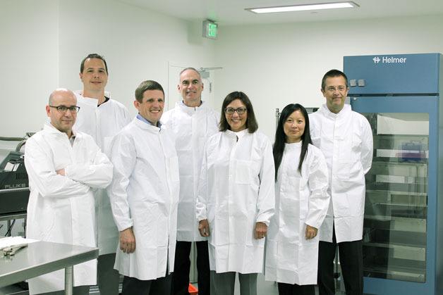 Congresswoman Suzan Delbene visited Juno Therapeutics in Bothell on Sept. 14 to talk with employees about the business community and the company's work. From left to right