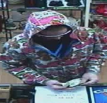 Surveillance cameras took this shot of a suspect in a recent Bothell robbery.