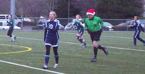 David Shogren refs his final soccer game Dec. 13