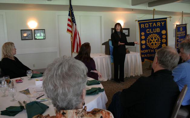 Congresswoman Suzan DelBene spoke at a Northshore Rotary Club meeting.