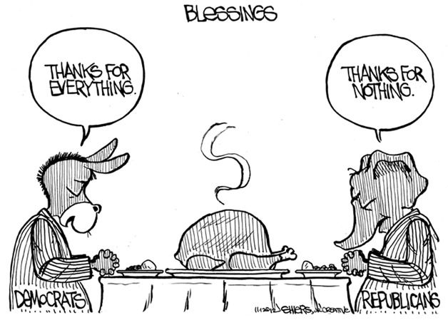 Giving thanks at Thanksgiving ... politically | Cartoon for Nov. 22