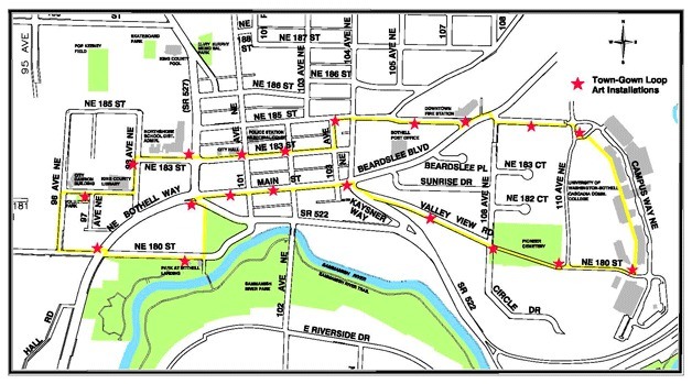 The Town Gown Loop takes citizens from the educational areas to the perfectly grassy parks of Bothell and back again