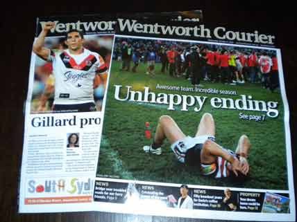 Here's two Wentworth Courier front pages.