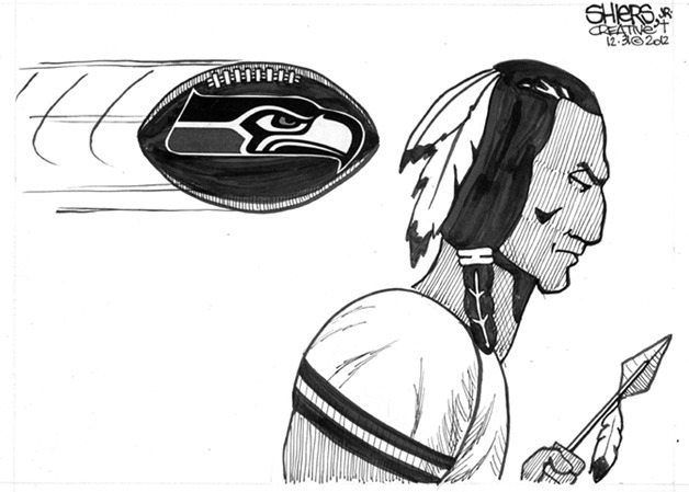 Seahawks vs. Redskins during the first round of the NFL playoffs | Cartoon for Jan. 5