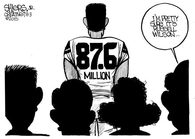 I'm pretty sure it's Russell Wilson | Cartoon for Aug. 3