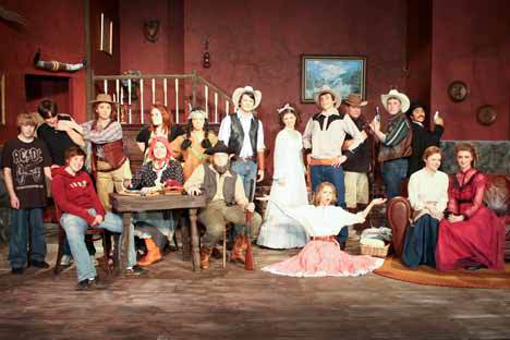 Pictured is the cast and crew of Bothell High’s production of “The Wild & Woolly West.' Front row