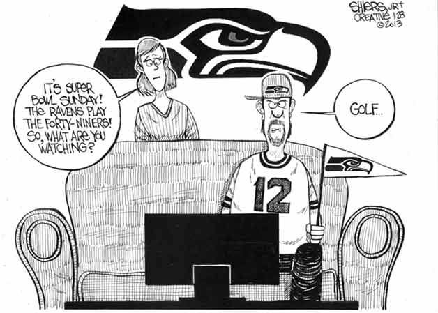 Seahawks fans on Super Bowl Sunday | Cartoon for Jan. 31
